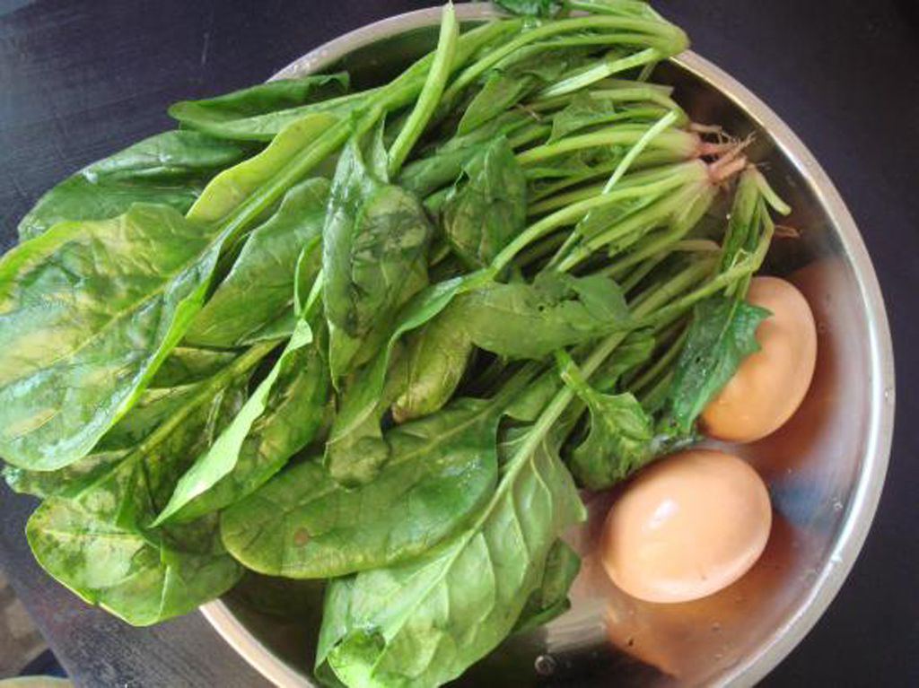 菠菜炒蛋的家常做法,番茄菠菜炒蛋