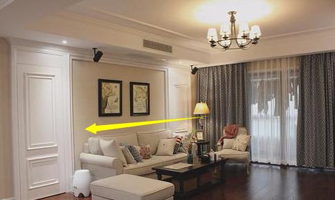 门在电视背景墙中间怎么做隐形门,电视背景墙左右隐形门怎么设计