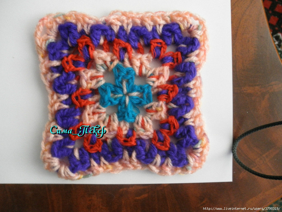 方形莲花坐垫底托钩法教程,钩方形坐垫四个角上翘的原因