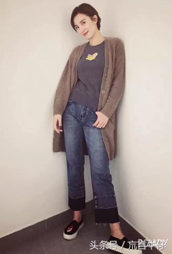 开春针织开衫外套搭配什么内搭,新款时尚牛仔外套风衣