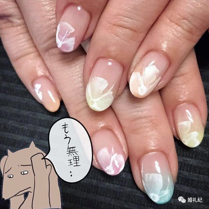 新娘美甲裸色系短甲,最近新娘美甲火爆款