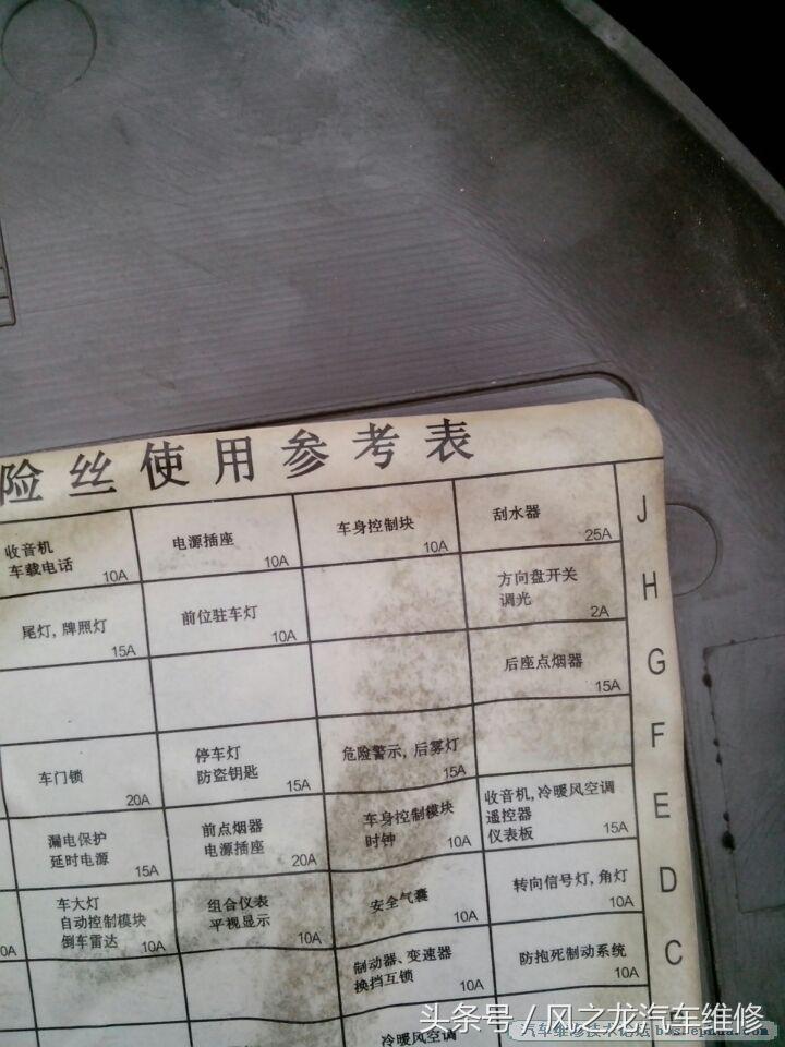 别克2.0君威漏电的解决方法,别克君威23号和24号保险丝漏电