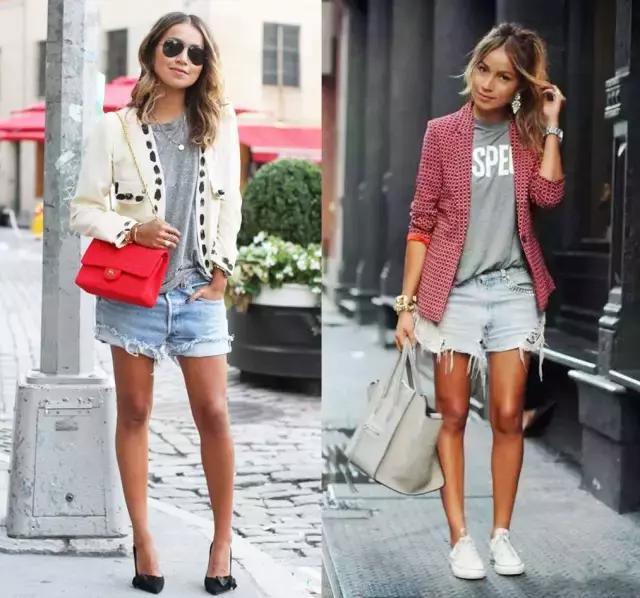 牛仔裤短裤错误穿搭,适合自己穿的牛仔短裤