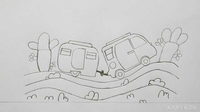 简笔画公路的画法步骤,一步一步教画开车的司机简笔画