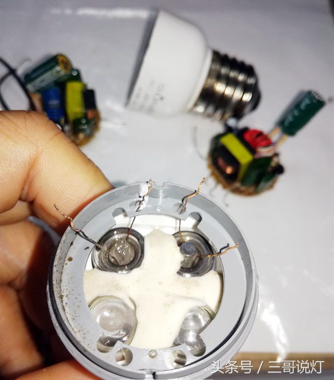 拆解日光灯,松下节能灯拆解