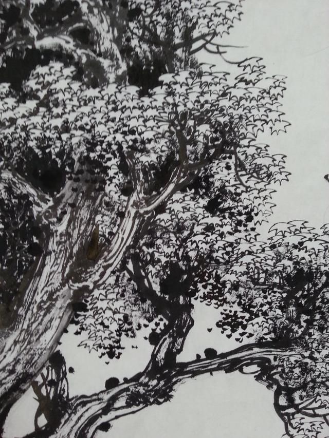 曾刚彩墨山水画丛树的画法教程,曾刚彩墨山水画房子的画法视频