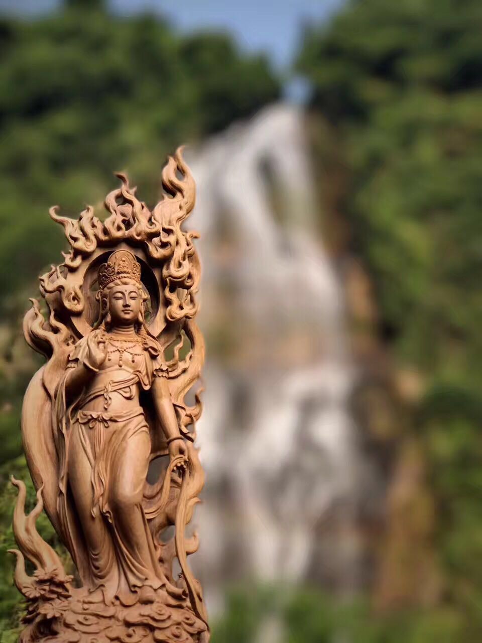 大根雕观音,根雕观音摆件欣赏