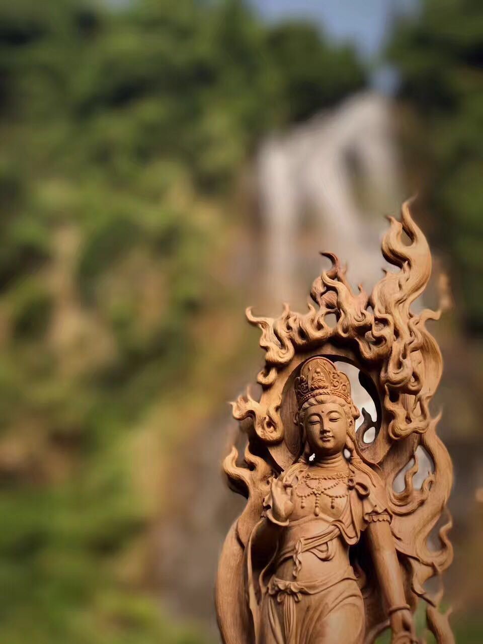 大根雕观音,根雕观音摆件欣赏