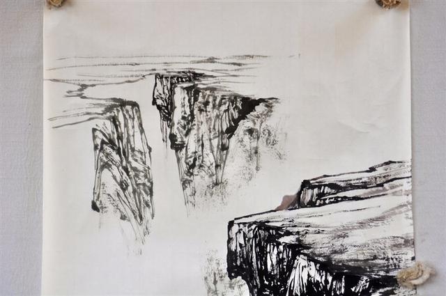 曾刚彩墨山水画丛树的画法教程,曾刚彩墨山水画房子的画法视频