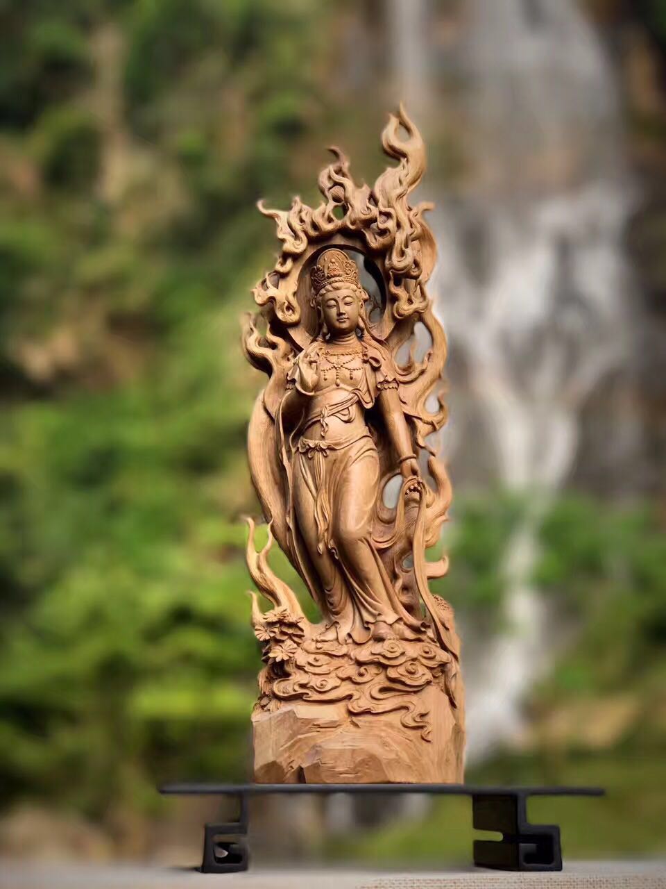 大根雕观音,根雕观音摆件欣赏