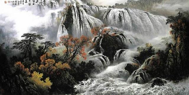 曾刚彩墨山水画丛树的画法教程,曾刚彩墨山水画房子的画法视频