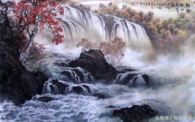 最新曾刚彩墨山水画技法,曾刚彩墨山水画教程大全