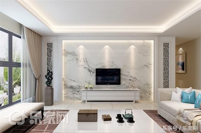 实用电视背景墙图片大全,瓷砖山水画电视背景墙图集