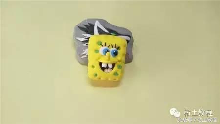 用彩泥做的海绵宝宝动画片,用彩泥做个海绵宝宝