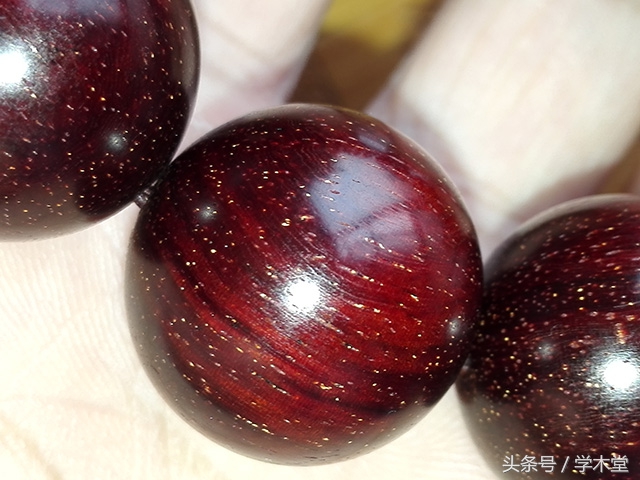 小叶紫檀手串的金星和棕眼的区别,小叶紫檀手串有金星