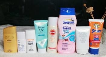 防晒对比图,一年四季都要用的防晒哪个好