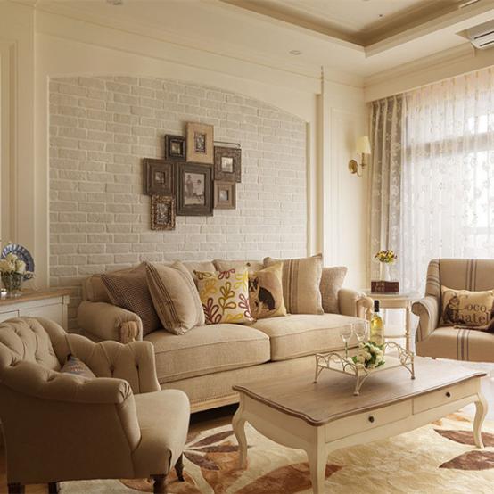 美式经典轻奢客厅,小户型简约美式客厅