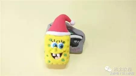 用彩泥做的海绵宝宝动画片,用彩泥做个海绵宝宝