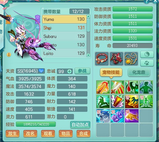 神武2符石属性大全,神武飞升129升140多少经验