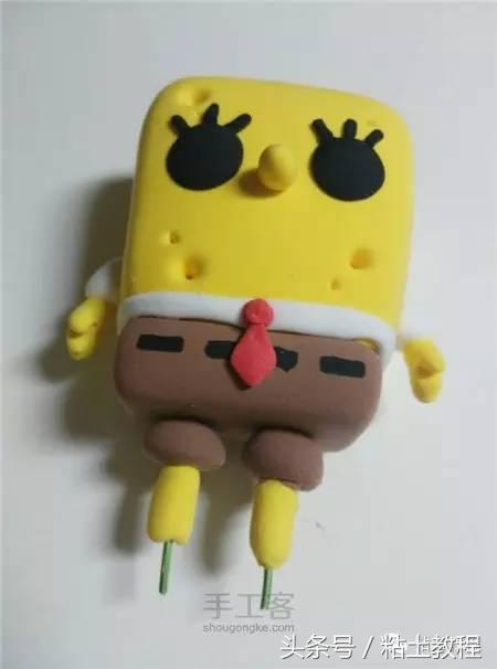 用彩泥做的海绵宝宝动画片,用彩泥做个海绵宝宝