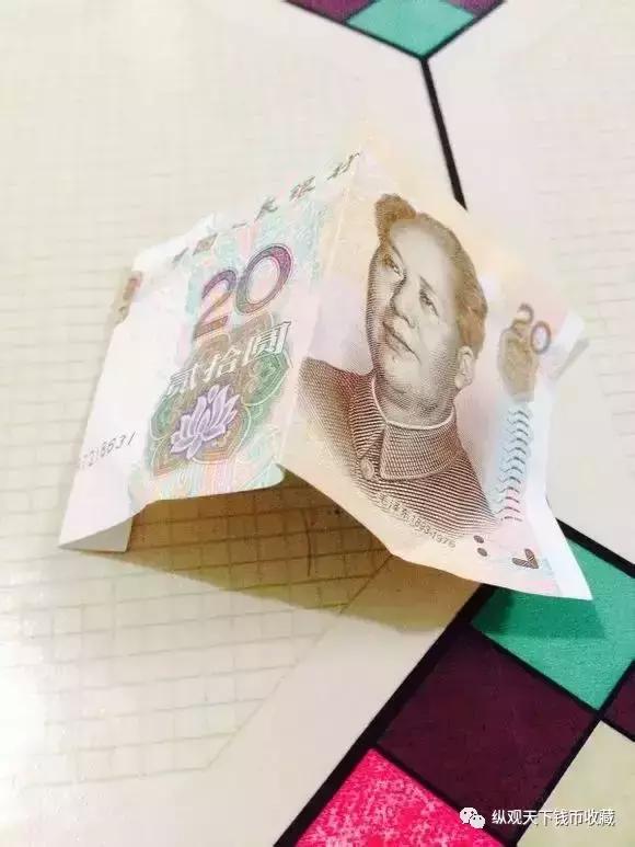 纸币折520,5元折爱心教程超简单