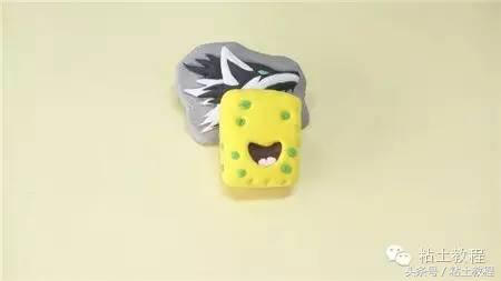 用彩泥做的海绵宝宝动画片,用彩泥做个海绵宝宝