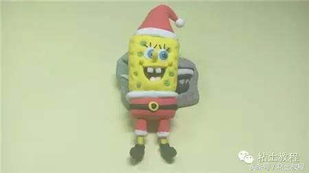 用彩泥做的海绵宝宝动画片,用彩泥做个海绵宝宝