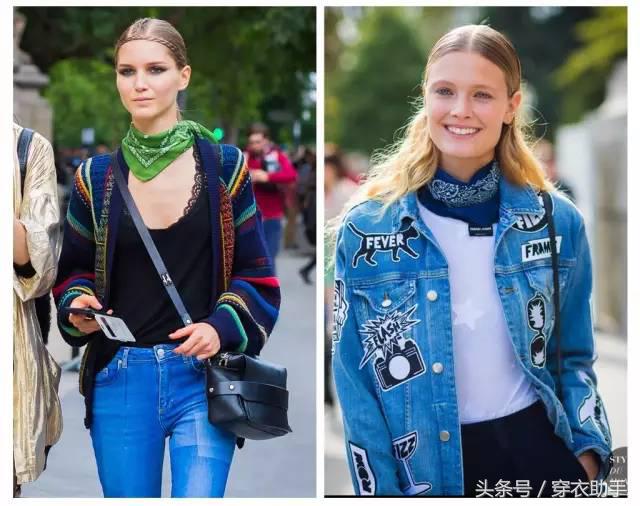 时尚优雅小方巾,郑秀妍的时尚穿搭