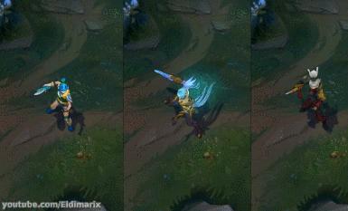 LOL锐雯三大皮肤评测，天使之刃QA竟是最强