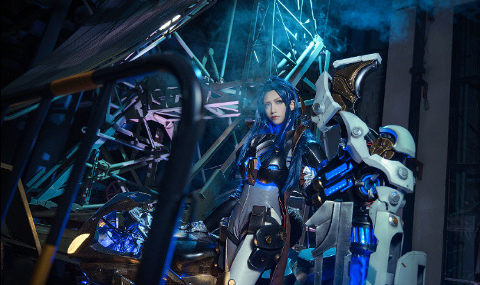 皮城女警cos服,lol皮城女警未来战士