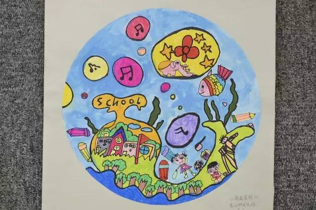 我心中的小学绘画获奖作品,我心中的校园绘画优秀