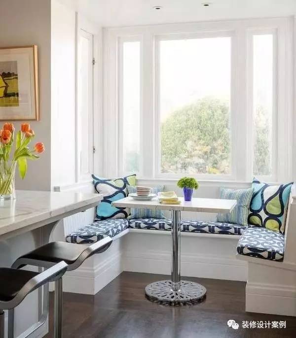 2米宽卡座餐厅设计效果图,餐厅现代简约卡座设计小户型