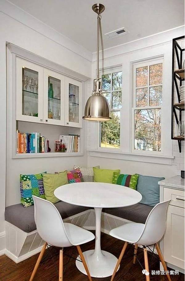 2米宽卡座餐厅设计效果图,餐厅现代简约卡座设计小户型