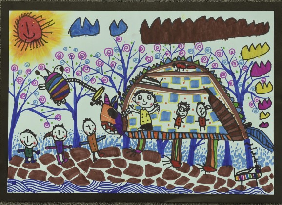 我心中的小学绘画获奖作品,我心中的校园绘画优秀