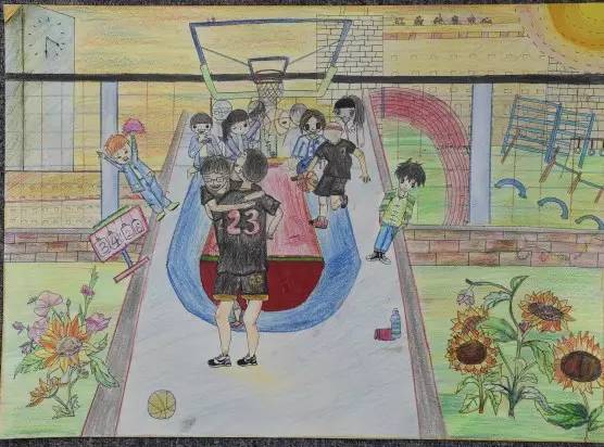 我心中的小学绘画获奖作品,我心中的校园绘画优秀