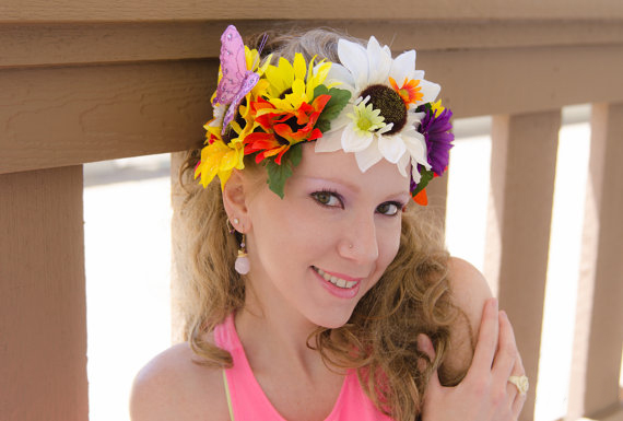 塑料仿真花头饰批发,花环头饰批发工厂哪里有