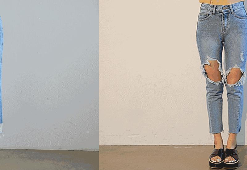 瘦腿破洞裤,破洞裤显瘦还是不破洞的显瘦