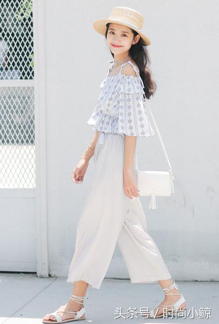 显瘦阔脚裤穿搭,阔脚肥裤怎么搭上衣