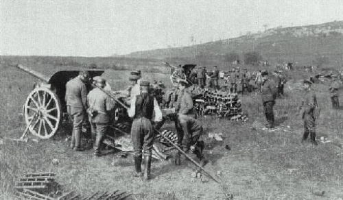 野战散炮配合,野炮打舰炮