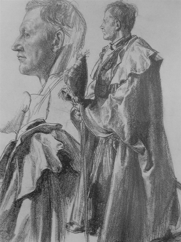 阿尔道夫门采尔素描作品赏析,素描大师门采尔速写