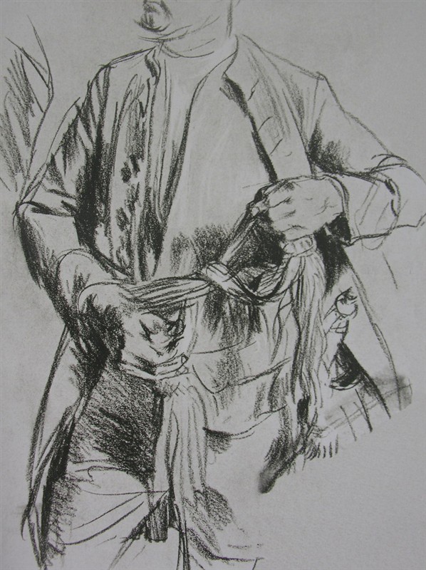 阿尔道夫门采尔素描作品赏析,素描大师门采尔速写