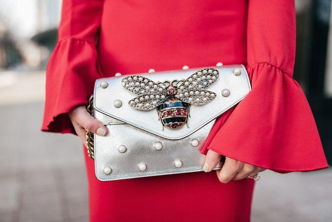 gucci蜜蜂珍珠包杨幂同款,gucci杨幂蝴蝶限量款包包