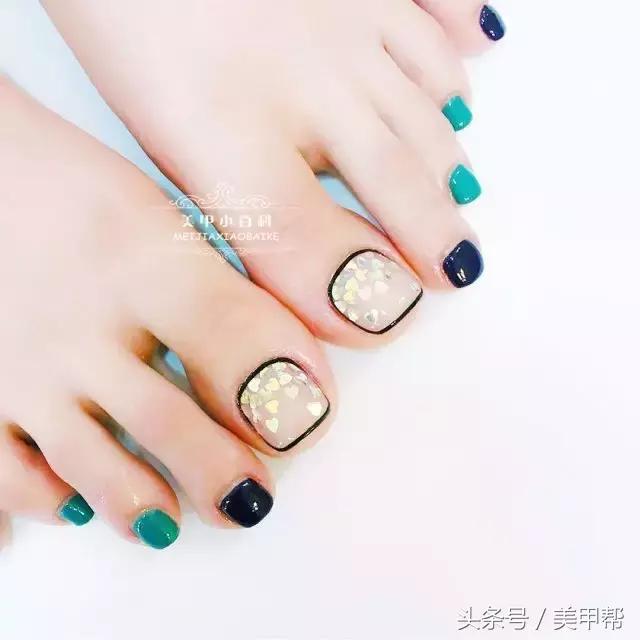 高级干净耐看的脚甲纯色,十款最适合夏天的脚甲仙气飘飘