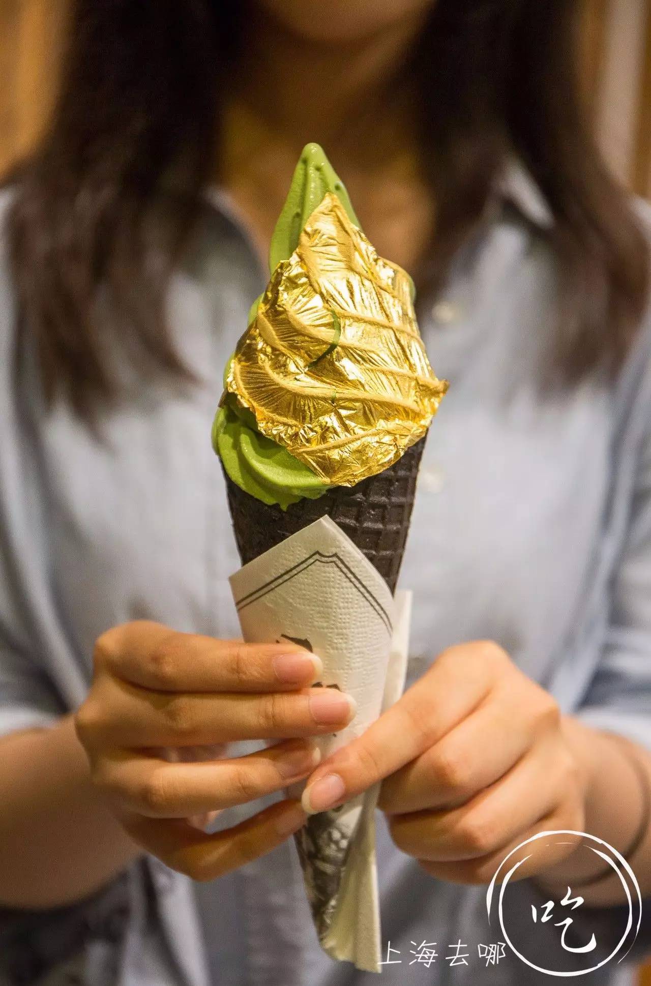 颜值*党**与抹茶控的终极绝杀！火爆ins的24k金箔冰淇淋终于来魔都啦！