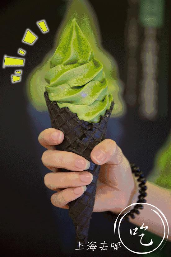 颜值*党**与抹茶控的终极绝杀！火爆ins的24k金箔冰淇淋终于来魔都啦！