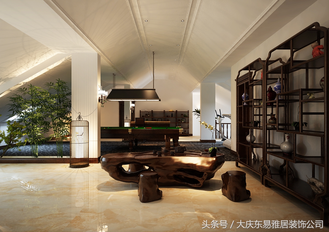 雅居室内设计装饰效果图,大庆东易装修公司