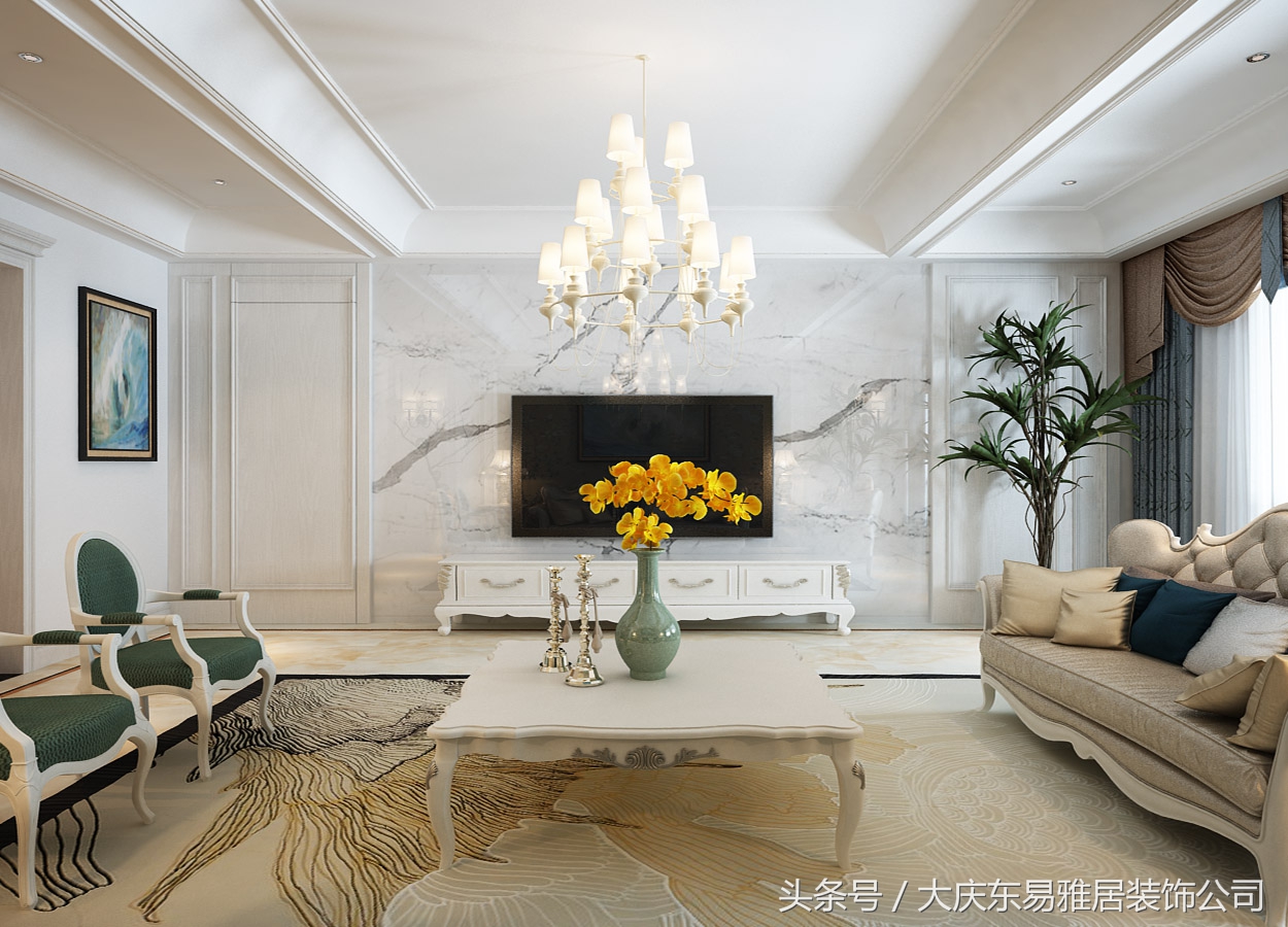 雅居室内设计装饰效果图,大庆东易装修公司