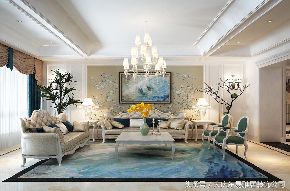 雅居室内设计装饰效果图,大庆东易装修公司