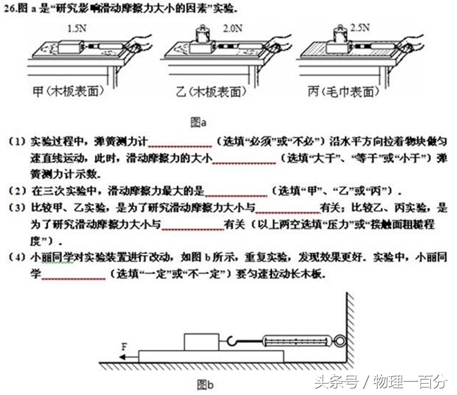 厦门初二物理上册期末统考试卷,初二物理上期末常考题型归纳大全