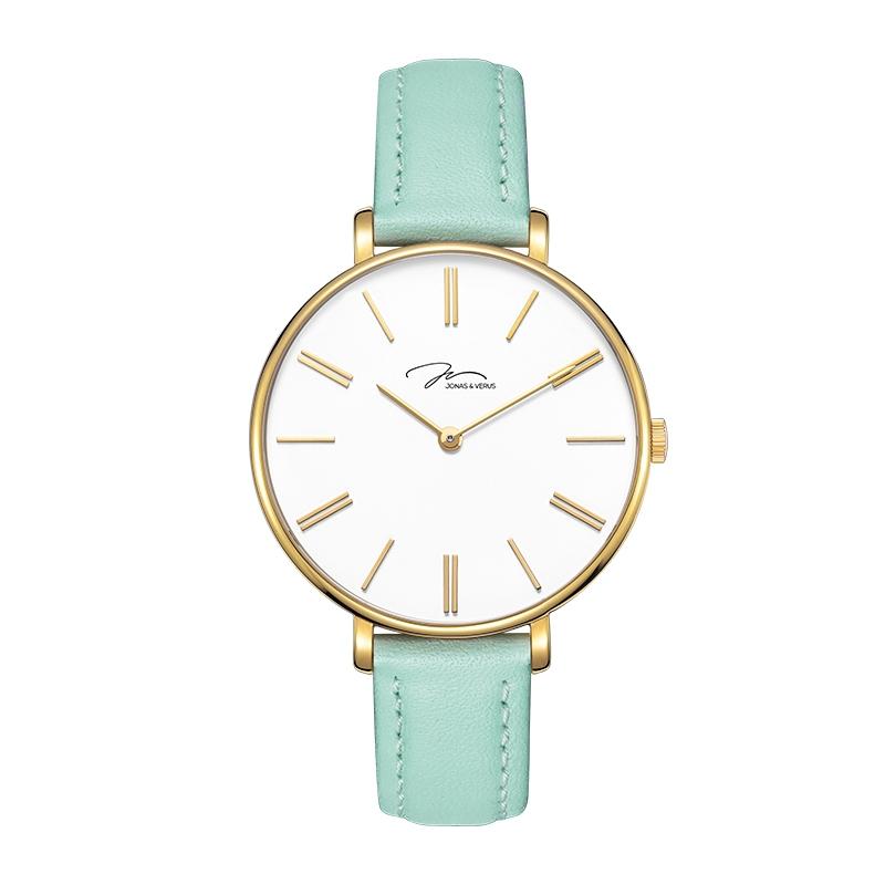 简约手表白盘黑带,简约手表装饰